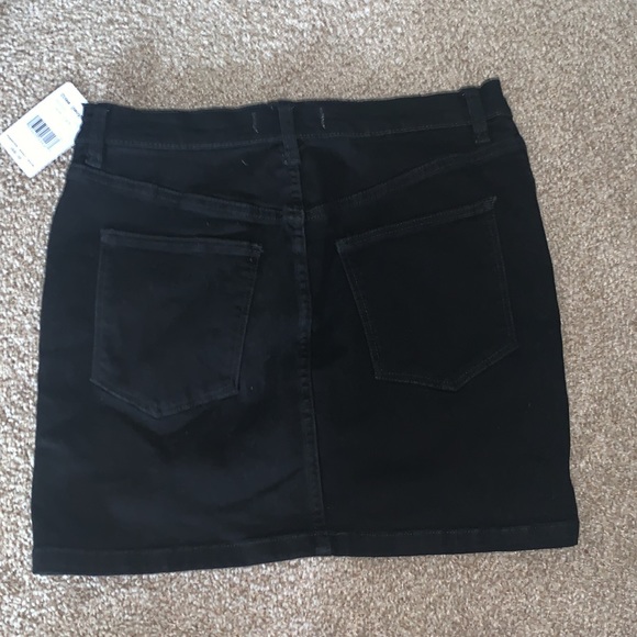 NWT FREE PEOPLE BLACK MINI SKIRT 28 - Picture 3 of 5